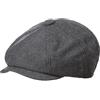 Maeau Berretto con visiera, per neonati e bambini, berretto piatto per neonati, in tweed/denim, da 1 a 9 anni, nero/grigio, 4-9 Jahre
