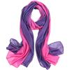 Sawekin Sciarpa da donna Stola Foulard Estate Gradiente di colore Stola per abito da sera festivo matrimonio sposa sciarpa di seta/sciarpa di cotone tutto l'anno, Lilla, Taglia unica