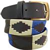 CARLOS DIAZ Cintura da Uomo Donna Premium Unisex in Pelle Marrone Ricamata Designer Polo (120 cm / 48-50 Inches)