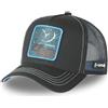 Capslab | Cappello Trucker Nero Cervo Forest CAS2 FOR1 | Design di cervo, visiera curva, chiusura snapback, unisex per adulti | berretto estivo traspirante | griglia uomo o donna