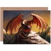Wee Blue Coo FANTASY DRAGON MOUNTAINS S BLANK GREETINGS BIRTHDAY CARD ART