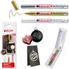 Edding 780 Marcatore a Vernice Lucida, Bianco, Oro, Argento, Set da 3 Pennarelli, Punta Rotonda Extra-Fine 0,8 Mm, Impermeabile, Altamente Coprente, Bullet Journals, Hand Lettering