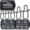 Paradox Fishing Duo Lock Snap Set di 175 pezzi #000-#2 con scatola I Snaps Accessori da pesca Snaps Angel Moschettone - per esche da trota, luccio e pesce persico