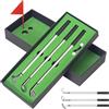 MumdoYAL Set Regalo da Golf，Campo da Mini Golf，Set di Penna a Sfera da Golf，con Scatola Regalo Nera, Regalo per Gli Appassionati di Golf