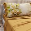 PETTI Artigiani Italiani - Lenzuola in Cotone con Federe in Stampa Digitale, Lenzuolo Singolo, Completo Letto Fantasia 342 Giallo Ocra, 100% Made in Italy