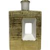 DRW Vaso da tavolo in ceramica con foro in oro e bianco lucido 7x18x28 cm