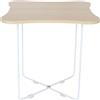 Relaxdays Tavolino Relaxdays, HxLxP: 40 x 40 x 40 cm, Design scandinavo, MDF e Metallo, tavolino da Salotto, Naturale/Bianco