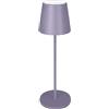 MAJESTIC AGATA - Lampada da tavolo LED senza fili ricaricabile, Lunga durata, Dimmer Touch, Luce Calda-Naturale-Fredda, per interni ed esterni IP54, H37cm, VIOLA PASTELLO