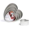 Decora 0062672 Teglia Professionale Cuore, Alluminio Anodizzato, Argento, 35 x 7.5 cm