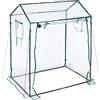 Relaxdays Serra per Orto, Telo in PVC, Porta e Finestre Avvolgibili, HxLxP: 152x132x92 cm, Giardinaggio, Trasparente