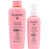 Rosense Set di acqua di rose da 300 ml + 100 ml spray tonico per la cura del viso, Ecocert, cosmetico naturale di Rosense, vegano e dermatologicamente testato, senza aggiunta di alcol, per casa e viaggio