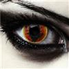 DESIGNLENSES, Lenti a contatto colorate occhio di gatto infuocato per costume di Halloween, senza gradazione, 1 paio (2 pezzi), lentes cosmetiche colore gialle + custodia per lenti Fire Dragon