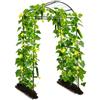 Yotoworth Arco da giardino per piante rampicanti, in metallo, antiruggine, per traliccio per piante rampicanti, per pomodori, verdure, fiori, piante rampicanti, colore nero