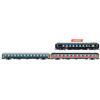Rivarossi HR4361 FS, confezione da 3 unità'Alpen-Express' 1/2, WR CIWL 1925T UIC vestiboli + UIC-X 1a classe rosso/grigio + UIC-X 2a classe grigio, ep; carrozze passeggeri IVb