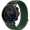 GIOPUEY Cinturini Compatibile con Polar Grit X, Nylon Traspirante Sport Loop Cinturino in Morbido Nylon Intrecciato Strap Band - Darkgreen