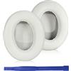 Adhiper Cuscinetti Auricolari di Ricambio per Cuffie Wireless Bose QuietComfort(QC) Ultra, Cuscini Auricolari in Pelle Proteica Morbida, Schiuma per la Riduzione del Rumore (Bianco)