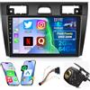 ETLFUCyber 2G+64G Android 13 Autoradio per Ford Fiesta 2002-2008 con Wireless Carplay e Android Auto, 9 Pollici Touchscreen Radio con WiFi/GPS/FM RDS/Bluetooth+AHD Retrocamera