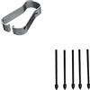 Dakexiong 5 Punte Ricambio per Samsung Galaxy Tab S9 Ultra/Plus S Pen Stylus (Nero) + Pinza