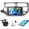 Techschermo [2+64G]Autoradio Android 13 per Kia K3 Rio 2011-2015 con Senza Fili Carplay & Android Auto - Radio Touchscreen da 9 Pollici con WiFi Mirror Link DSP FM/RDS Radio SWC+ Telecamera di Backup AHD