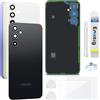 Enkeig Vetro Posteriore Sostituzione per Samsung Galaxy A54 SM-A546 Back Cover copribatteria + Kit di Riparazione(Nero)