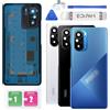 Eonpam Scocca Vetro Posteriore per Xiaomi Poco F3 Coperchio Copribatteria Sostituzione con Vetro Fotocamera + Kit di Ricambio (Blu)