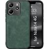 Kepuch Silklike Cover per Redmi Note 14 4G - Custodia Case Piastra Metallica Incorporata - Verde
