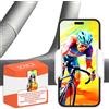 Sovica Supporto telefono cyclette spinning tapis roulant spin bike adattabile a smartphone con schermo fino a 7,6 supporto telefono spinning porta telefono per cyclette bianco