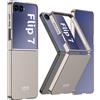 FTRONGRT Cover Compatibile con Samsung Galaxy Z Flip 7, Ultra Sottile, Antigraffio, Anticaduta PC Custodia Protettiva Pieghevole. Grigio Titanio
