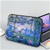 Showudesigns, fodera per laptop a forma di giglio d'acqua per donne e uomini, fodera protettiva per computer da 17 pollici, custodia impermeabile per tablet per amici, Van Gogh, viola