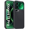 GIOPUEY Cover Compatibile con Xiaomi 17 PRO Max, Pelle PU + PC Rigido Custodia, Speciale Struttura in Pelle Case，Anti-Impronta, AntiGraffio - Black