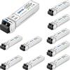 QINIYEK 10GBase-LR SFP+ Transceiver,10G Monomodale SFP+ Modulo LC per Cisco SFP-10G-LR,Ubiquiti UF-SM-10G,Meraki MA-SFP-10GB-LR,Mikrotik,Supermicro(SMF,1310nm,10km,DDM)(Confezione da 10)