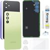 Enkeig Vetro Posteriore Sostituzione per Samsung Galaxy A54 SM-A546 Back Cover copribatteria + Kit di Riparazione(Giallo)