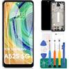 SRJTEK Schermo OLED per Samsung A52S 5G di ricambio per Samsung Galaxy A52S 5G Display LCD per SM-A528B, SM-A528B/DS Digitizer Touch Screen Assembly Repair con telaio (supporto impronte digitali)
