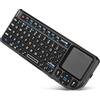 Binghe Mini Tastiera Wireless con Touchpad, Mini Tastiera Bluetooth, A8 2.4G Tas-tiera wireless con Retroilluminazione Bianca per Windows/Linux/Mac/Android/Google/Smart TV OS