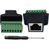 AAOTOKK RJ45 Terminale a Vite RJ45 8P 8C Femmina a 8pin Femmina Tipo di Vte Terminali a Vite Rete Ethernet Spina di Rete per CCTV AV UTP DVR Cat5 Cat6 Cat7 Accoppiatore (2 Pezzi/Femmina)