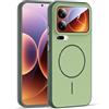 GIOPUEY Cover Magnetica per Xiaomi 17 PRO Max， Compatibile con MagSafe， PC+TPU Finitura Antiurto Protettiva Cellulare Custodia - Green
