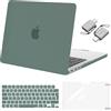 MOSISO Custodia Compatibile con MacBook Pro 14 Cover 2026 2025 2024-2021 M5 A3434 M4 A3112 A3185 A3401 M3 A2918 A2992 M2 A2779 M1 A2442, Rigida Case&Copritastiera&Pellicola&Tipo C, Verde Smeraldo