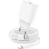 Jeenek Cavo di ricarica per iPhone 17, 16, 15, con presa di ricarica, 20 W, USB C, alimentatore rapido con cavo USB C 2 m, per Apple iPhone 17 Air/16/15/Pro Max/Plus, iPad 12.9, 11 10/Mini/Pro/Air