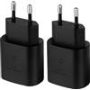 KAIMENGLONG Caricatore USB C da 25 W, 2 Pezzi, Caricabatterie Rapido con PPS, Alimentatore di Rete USB-C Per Samsung Galaxy S25/S24/S23/S22/S21/S20 Ultra/S25+/S24FE/S23FE/S10/S10e/Z Flip 6/A55/A15
