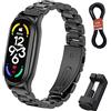 BDIG Cinturino per Xiaomi Mi Band 7 Cinturini Metallo in Acciaio Inossidabile Bracciale di Ricambio Braccialetto da Polso Sostitutivo Wristband Cinturino Mi Band 7