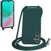 WenBaby Cover Compatible con Samsung Galaxy S23 FE,Cellulare Girocollo Custodia con Cordino TPU Corda Silicone Case Bumper per Samsung Galaxy S23 FE Custodia, Verde scuro