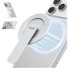 Magtame Supporto magnetico per cellulare Mag-Safe, supporto ultra sottile, supporto per telefono a scatto regolabile a 180°, design ammortizzante, colore argento
