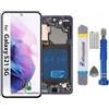 It'Go Display Full OLED per Samsung S21 5G G99 con impronte digitali LCD di ricambio touch screen con strumento grigio con cornice di alta qualità