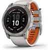 Garmin fēnix 7X Pro Sapphire Solar, smartwatch GPS multisport, torcia integrata, capacità di ricarica solare, grigio nebbia/arancione ember