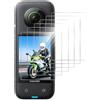 GIOPUEY Pellicola Protettiva per Insta360 X5/X4, [6 Pezzi] Flessibile TPU Schermo Protezione Pellicola [Extra-Sottile] [Anti-graffio] - Trasparente