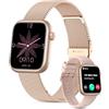 SLOKSFil Smartwatch donna, 1,85 Orologio Fitness con KI Quadrante, Frequenza Cardiaca, SpO2, Sonno, KI Q&A,110+ Sport Smartwatch con Chiamata, Notifiche Messaggi iOS Android (Oro rosa)