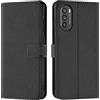 Verco custodia per Motorola Moto G62 5G, Case per Motorola G62 5G Cover PU Pelle Portafoglio Protettiva, Nero
