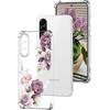 DiaryTown Cover per Samsung Galaxy A26 5G Motivo Bello Trasparente Ultra Sottile Morbida TPU+PC Custodia in Silicone Antiurto Bumper Protettiva Case per Donne Ragazze per Galaxy A26 5G - Peonia Viola