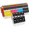Jhaan 525XL 526XL Cartuccia di ricambio per Canon PGI-525 CLI-526 525 526 per PIXMA MG5150 MG5350 MG5250 IX6550 MX885 MX895 MX715 IP4950 IP4850