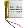 Liter energy battery Batteria 302323 LiPo 3.7V 110mAh 0.407Wh 1S 5C Liter Energy Battery per l'elettronica Ricaricabile Telefono Portatile Smartwatch Orologio GPS - Non adatto per Radiocomando 23x23x3mm (110mAh|302323)
